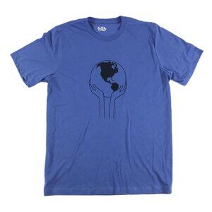 Helping Hands - Unisex Jersey Heather Columbia Blue T-Shirt, X-Large, NWT